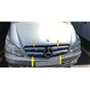 mne parts Compatibile per Mercedes Vito W 639 2010-2014 4 Pezzi ringiovanimento del Viso Griglia Anteriore cromata Trim Set in Acciaio Inossidabile
