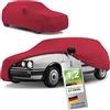 WALSER Premium Telo Copriauto da Interno Stretch Plus - Elasticizzato e Antipolvere, Morbido per Uso Interno, Copertura Protettiva per Auto, Misura 1, Rosso