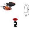 MOTO SPORT MONDO COMPATIBILE CON BENELLI TNT 1130 TITANIUM COPPIA DI FRECCE A LAMPADINA 12V - 21W OMOLOGATE E13 UNIVERSALE PER MOTO LAMPA 90092 ARROW VETRO ARANCIO LUCE ARANCIO
