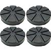 CARALL 4 Pezzi Tamponi A Cuffia in Gomma Rotondo, Tampone Ponte Sollevatore, Diametro 123mm Spessore 30mm, Compatibile con Ravaglioli Werther Omcn, Made in Italy