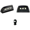 #LICA1 LAMPADINE PORTATARGA E-ION, LUCE TARGA A 3 LED SMD, 12V MOTO LAMPA 90587 IMPERMEABILE BASSO CONSUMO LUCE LUNGA DURATA ED ALTA LUMINESCENZA NERO