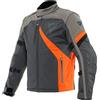 Dainese Ranch Tex Jacket, Giacca da Enduro in Tessuto, Uomo, Ebano/Grigio Antracite/Arancione Fuoco, 48