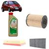 Generico Kit tagliando + 5L olio Edge 5W30 LL per Classe A W169 A150/A160/A170/A180/A200 benzina (2004-2012)
