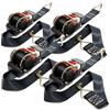 Wiltec Cinghia di ancoraggio a cricchetto Set 4 cinghie di fissaggio 3 m x 50mm 750 daN
