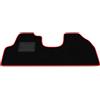 Generico Tappetini compatibili con Fiat Scudo 1996-2006, bordo rosso, kit tappetini auto personalizzati, set tappeti in velluto, tappeto auto