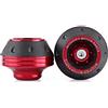 Madezz Frame Sliders, protezione anticaduta per moto, forcella anteriore, protezione anticaduta per ciclomotori (rosso)
