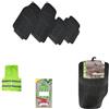 CLICK&GO COMPATIBILE CON FORD TOURNEO COURIER SET DI 4 TAPPETINI PER AUTO IN GOMMA TAPPETI ANTISCIVOLI NERI CON PRETAGLI 2 ANTERIORI: 72X44CM+2 POSTERIORI: 46X43CM