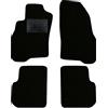 QUEMAR Tappetini Auto compatibili con Punto e Punto EVO 2009-2018/ Kit Tappeti in Moquette e Gomma su Misura (Set 2 Anteriori + 2 Posteriori)/Ricami e Colori Personalizzati (0 Ricami, Bordo Nero)