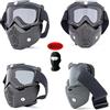 MOTO SPORT MONDO COMPATIBILE CON Shark MASCHERA VISIERA CASCO PER MOTO, SCOOTER, MOTOCROSS, SCI, PAINTBALL CON OCCHIALI FUMÈ SEPARABILE PER CASCHI JET, INTEGRALE, MODULARE, CROSS MASCHERINA RIMOVIBILE NERA