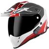 Bogotto H331 BT Tour EVO Bluetooth Casco Enduro, nero opaco/rosso/bianco, M