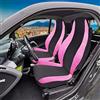 Rebeca Shop® Coprisedili Auto Compatibili per Smart prima serie W450 Made in Italy Set Copri-sedile Anteriori Coppia (Coprisedili Smart 1serie W450, Nero/Rosa)