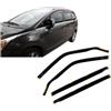J&J AUTOMOTIVE HEKO Deflettori per Peugeot 5008 2010-2017, 4 pezzi | 4 deflettori HEKO per Peugeot 5008, PMMA 3 mm, fumé, canale del finestrino.
