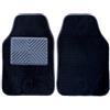 Generico Tappetini Auto in Moquette, Universali, Modello Bicolor, per Abitacolo, Anteriori, con Battitacco Set 2 Pz Anteriori, Protegge dallo Sporco, 65x42 cm,colore casuale