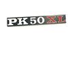 Generico SCRITTA TARGHETTA LATERALE PK50XL PER VESPA PK 50 XL 128 X 18 MM