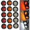 PolarLander 24V 3/4 Rotondo Clearance LED Anteriore Posteriore Laterale Indicatore Proiettile Luce di per Camion Camper Auto Bus Rimorchio Van Caravan Barca Impermeabile Giallo 5 & Rosso 5 & Bianco 5
