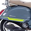 Generico Kit 2 adesivi fasce bande compatibili con PIAGGIO VESPA GTV 300 GTS 300 GTV250 GTV125 scegli colore Cod.1996 (029 Giallo Fluo)