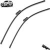 Autopixl Tergicristalli anteriori posteriori for auto compatibili con MG ZS 2017-2023 24+14+10 ZS EV MGZS MGZSEV Parabrezza Parabrezza in gomma morbida senza telaio 2021 (Color : LHD, Size : Front)