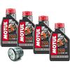 Generico Kit Tagliando Olio Compatibile con Motul 7100 10W-40 4LT + Filtro Olio Originale Brixton Crossfire 500 / 500X