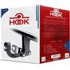 HOOK Gancio traino adatto fisso compatibile con Dacia Sandero II 2013-2020 con kit elettrico universale 7-poli