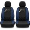 Auto Accessori Lupex Coprisedili compatibili per Grande Punto (2005-2018) - Set Anteriori in Tessuto Policotone, Protezione Sedili, Facile Installazione, Made in Italy (Nero - Blu Scuro)