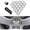 ZYSHJ 20 Pezzi Copridado Ruota per BMW X3 E83 F25 G01 M F97 M40D M Competition, Copridadi per Pneumatici Copertura Dado Ruota Copridado Protezione Strumento,C/Silver-17mm