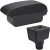PaCsci Poggia braccio Auto Per Ford EcoSport 2018-2024 Bracciolo Box Auto Bracciolo Box Portaoggetti Bracciolo console centrale(C Black white NOUSB)