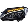 IOKSDD 1 paio di fari anteriori a LED compatibili con DRL animazione svolta Mercedes Benz Classe C W205 2015-2018