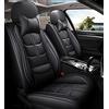 maiqiken Coprisedili auto per Jeep Renegade 2012-2025, Set completo 2 posti per tutte le condizioni atmosferiche, rivestimento in pu pelle, Deluxe - Nero