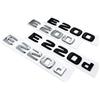 Generico Lettere nere in argento E200 E260 E300 E400 E450 E220d E350d E400d Emblema ABS compatibile con adesivo logo bagagliaio auto(Silver,E350d)