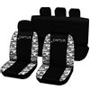 Lupex Shop Coprisedili auto compatibili con Captur, colore Nero Mimetico Chiaro, Made in Italy, tessuto poliestere, set completo