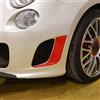 Generico Adesivi Prese d'Aria Paraurti Anteriore Ricambio Compatibile con Abarth. Fiat. 500, Adesive Stickers Auto Decal Tuning LOLLOMOTO (Rosso Opaco)