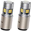 Ruiandsion - 2 lampadine LED BA20D, 6 V-30 V, super luminose, 3030 22SMD, per fari moto