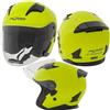 A-Pro Casco Jet Moto Aperto Visiera Scooter Antigraffio Urbano ECE 22-06 Fluo XL