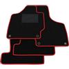Generico Tappetini compatibili con Audi TT 8J 2006-2014, bordo rosso, kit tappetini auto personalizzati, set tappeti in velluto, tappeto auto