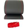 1neiSmartech Coprivolante Per Auto Universale in Simlpelle da Cucire con Ago e Filo Rosso Diametro Volante 37 38 cm