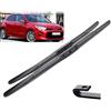 Autopixl Spazzole tergicristallo anteriori ibride for tergicristallo compatibili con Kia Rio 4 MK4 2017-2023 spazzole for pioggia for parabrezza, finestrini, 26+16