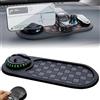 NNBWLMAEE Protectivei Multifunction Car Anti Slip Mat, 360° Rotating Rotatable Anti Slip Car Pad Phone Holder, Cars Dashboard Accessories with Temporary Parking Numbe for Organized Storage (Black)
