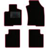 QUEMAR Tappetini Auto compatibili con Lancia Ypsilon 5 porte dal 2011 anche Hybrid/Kit Tappeti Moquette e Gomma su Misura (Set 2 Ant +2 Post)/Ricami e Colori Personalizzati (Bordo Fucsia, 0 Ricami)