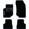 QUEMAR Tappetini Auto per Peugeot 2008 II e-2008, Bordo Blu, 1 Ricamo | dal 2019 / Kit Tappeti Moquette e Gomma su Misura / Set 2 Anteriori + 2 Posteriori / Ricami e Colori Personalizzati