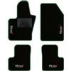 QUEMAR Tappetini Auto per 500X 2014-2024, Bordo Verde, 4 Ricami | Kit Tappeti Moquette e Gomma su Misura / Set 2 Anteriori + 2 Posteriori / Ricami e Colori Personalizzati / Antiscivolo
