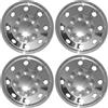 AutoPremiumTeile Premium copricerchi 15 pollici bombati in cromo lucido compatibili con camper, furgoni e veicoli commerciali, set da 4 copricerchi bombati, copricerchi, coprimozzo, copriruota, copricerchi decorativi