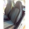 TOPCAR-ATHENS Top Car Athens | Ecopelle (Nero) & bicolore (Grigio & Nero) Sintetica due auto Coprisedili (Adatti per modelli SMART FORTWO (451) 2007-2014)