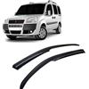 CarJoy Deflettori d'aria per finestrini laterali, compatibili con Fiat Doblo I 2000-2012, parapioggia, deflettori adesivi, 2 pezzi