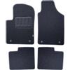 Simoni Racing TSM3 Kit 4 Tappetini Auto Fiat 500 e Abarth dal 2007, Moquette Nera 1950 g/mq Made in Italy, 2 Anteriori e 2 Posteriori, Fondo Antiscivolo, Compatibili con Fissaggio Originale