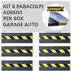 FUTURAZeta - Bumper 6 Pezzi Adesivi | Paracolpi Garage Auto| Protezione paraurti Portiere| Profilo Adesivo paracolpi parcheggio | Muro Parete Box Auto Resistente all'umidità | Made in Italy