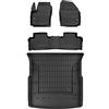 MOTOS Set di tappetini in gomma e tappetini per il bagagliaio per Ford S-Max I 2006-2014 Migliorare il comfort di viaggio con tappetino antiscivolo auto 3D- tappetini per tutte le stagioni auto, prote