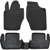 J&J AUTOMOTIVE Tappetini Auto in Gomma su Misura per Citroen C4 2004-2010, Set da 4 Pezzi, Bordo Alto 4 cm, Antiscivolo, Inodore, Colore Nero