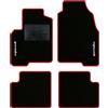QUEMAR Tappetini Auto per Panda Pandina III, Bordo Rosso, 2 Ricami | dal 2012 / anche Hybrid / Kit Tappeti Moquette e Gomma su Misura / Set 2 Anteriori + 2 Post. / Ricami e Colori Personalizzati
