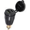 CAIONPLE Caricatore Impermeabile con Presa DIN per Moto, Caricatore USB QC3.0 e Presa per Adattatore di Alimentazione di Tipo C da 30 W