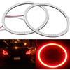 YM E-Bright Everbright 2-Pack【 60MM, 2,3, luce di 12V rosso auto Angel Eye 】COB luce Halo cerchio anello testa lampada per BMW Benz Faro